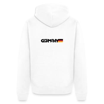 Germany - Unisex Premium Bio Zip Hoodie - Weiß - Hinten - Thijin (182cm)