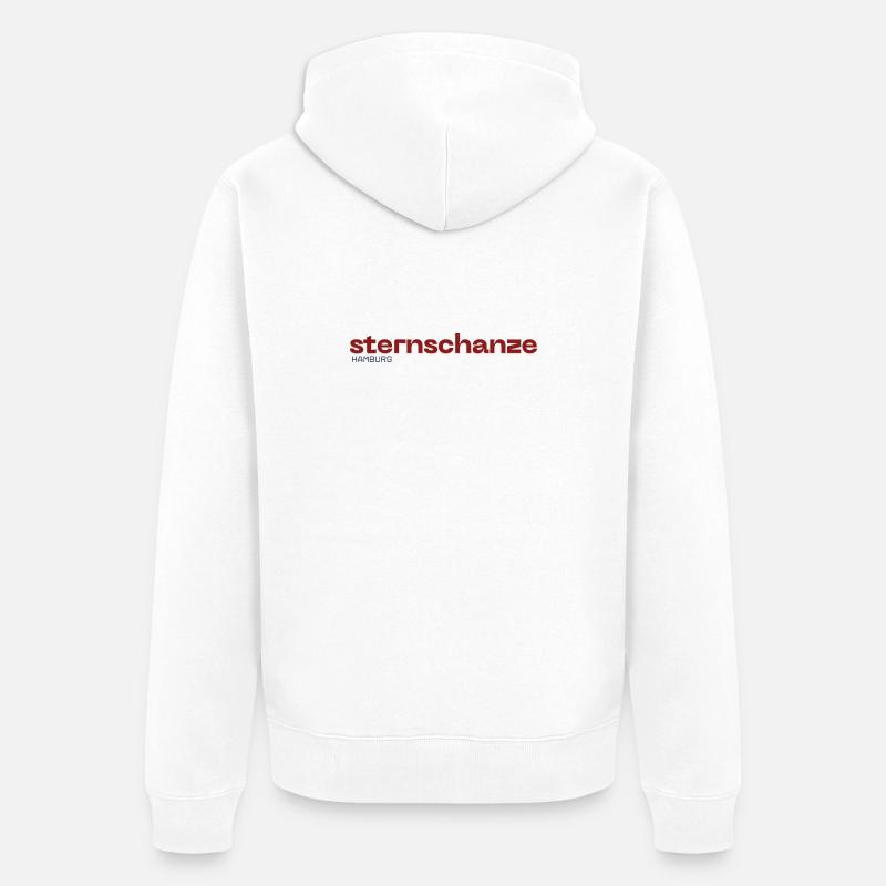Sternschanze Hamburg Beau design simple - Veste à capuche bio Premium Unisexe - blanc