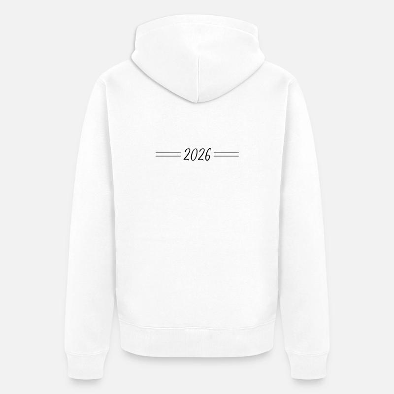 Élément de l’année 2026 - Veste à capuche bio Premium Unisexe - blanc