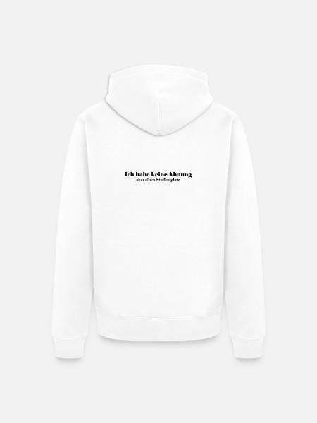 Study place - Unisex Premium Organic Zip Hoodie - white