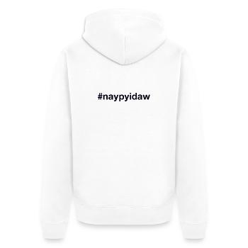 Naypyidaw, Myanmar - Veste à capuche bio Premium Unisexe - blanc - Dos - Thijin (182cm)