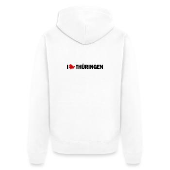 I love Thüringen - Unisex Premium Bio Zip Hoodie - Weiß - Hinten - Thijin (182cm)