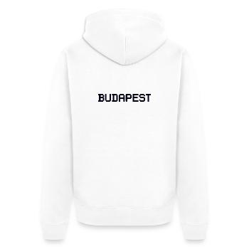BUDAPEST Hungary Ungarn - Unisex Premium Bio Zip Hoodie - Weiß - Hinten - Thijin (182cm)