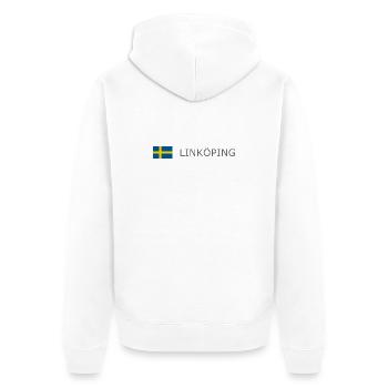 Drapeau de la Suède - Linköping - Sverige - Schweden - Veste à capuche bio Premium Unisexe - blanc - Dos - Thijin (182cm)