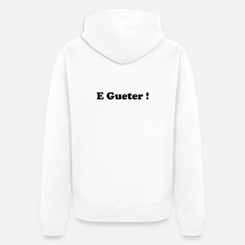 E_gueter_logo - Veste à capuche bio Premium Unisexe - blanc
