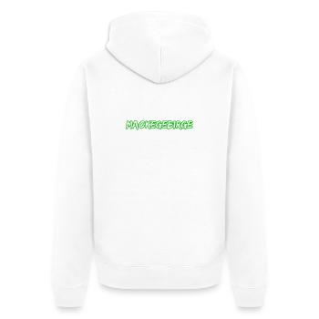 Maokegebirge - Unisex Premium Bio Zip Hoodie - Weiß - Hinten - Thijin (182cm)