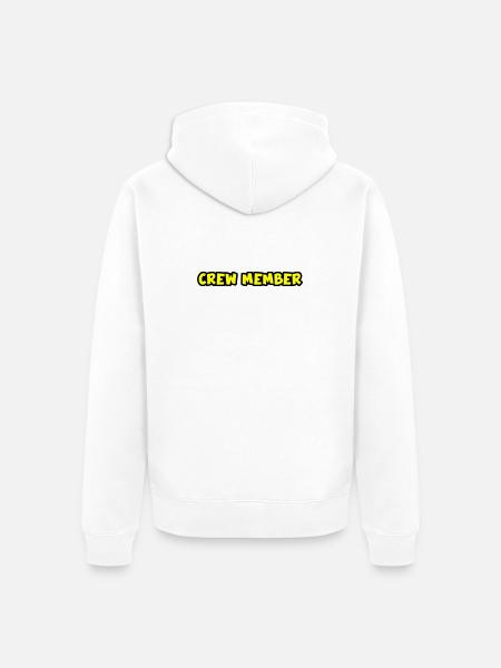 Crew Mitglied - Unisex Premium Bio Zip Hoodie - Weiß