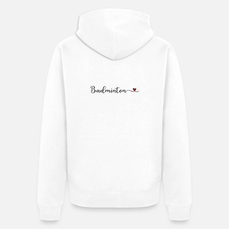 Badminton - Veste à capuche bio Premium Unisexe - blanc