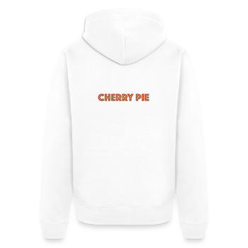 Police néon cherry pie - Veste à capuche bio Premium Unisexe - blanc - Dos - Thijin (182cm)