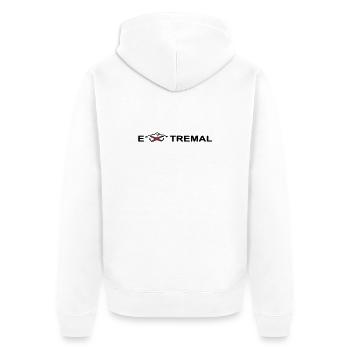 extremal - Unisex Premium Organic Zip Hoodie - white - Back - Thijin (182cm)