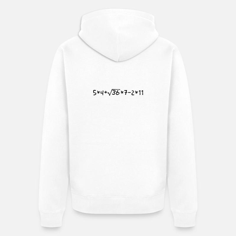 40e anniversaire - une tâche mathématique... - Veste à capuche bio Premium Unisexe - blanc