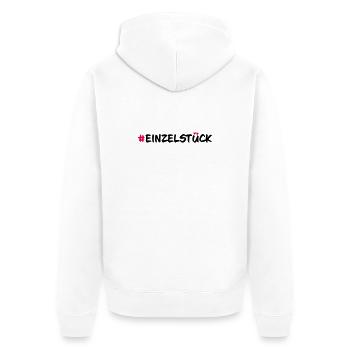 Einzelstück - Unisex Premium Bio Zip Hoodie - Weiß - Hinten - Thijin (182cm)