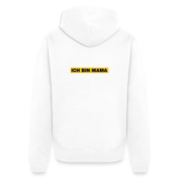 Ich bin MAMA - Unisex Premium Bio Zip Hoodie - Weiß - Hinten - Thijin (182cm)