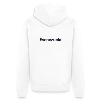 VENEZUELA Hashtag - Veste à capuche bio Premium Unisexe - blanc - Dos - Thijin (182cm)
