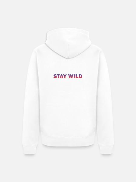 Wilde Naturlandschaft mit Neonfarben - Unisex Premium Bio Zip Hoodie - Weiß