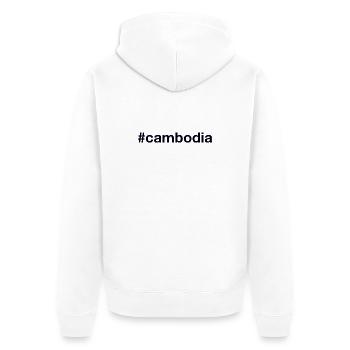 Hashtag Cambodge Kambodscha - Veste à capuche bio Premium Unisexe - blanc - Dos - Thijin (182cm)