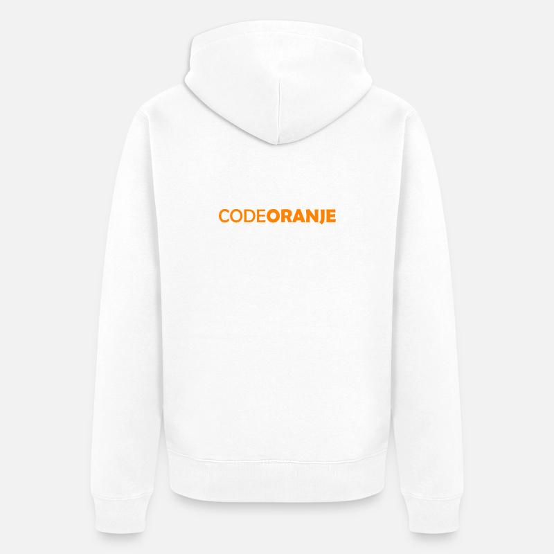 Code Oranje - Pays-Bas - Niederlande - Veste à capuche bio Premium Unisexe - blanc