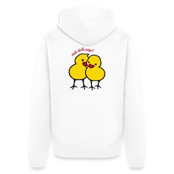Avez-vous le bip - Veste à capuche bio Premium Unisexe - blanc - Dos - Thijin (182cm)