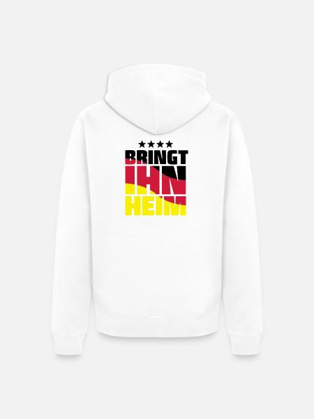 bringt ihn heim! WM pokal - Unisex Premium Bio Zip Hoodie - Weiß