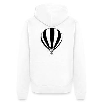 Heißluftballon Ballonfahrer Ballonfahrt (25) - Unisex Premium Bio Zip Hoodie - Weiß - Hinten - Thijin (182cm)