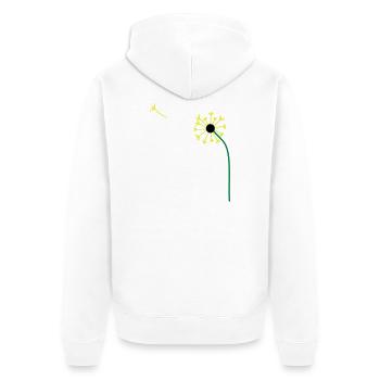 Pissenlit,Pissenlit,Renoncule, ✔ - Veste à capuche bio Premium Unisexe - blanc - Dos - Thijin (182cm)