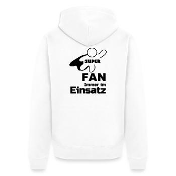 Super Fan Geschenk - Unisex Premium Bio Zip Hoodie - Weiß - Hinten - Thijin (182cm)