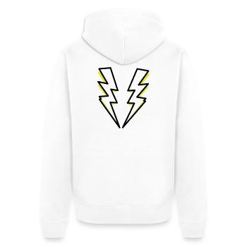 Lightning flash lighting - Unisex Premium Organic Zip Hoodie - white - Back - Thijin (182cm)