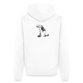 American football - Unisex Premium Organic Zip Hoodie - white - Back - Thijin (182cm)
