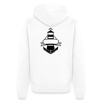 Leuchtturm,Anker T-Shirt, Home, Heimat - Unisex Premium Bio Zip Hoodie - Weiß - Hinten - Thijin (182cm)