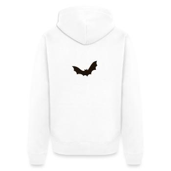 Fledermaus, Halloween, Robin, Grusel - Unisex Premium Bio Zip Hoodie - Weiß - Hinten - Thijin (182cm)