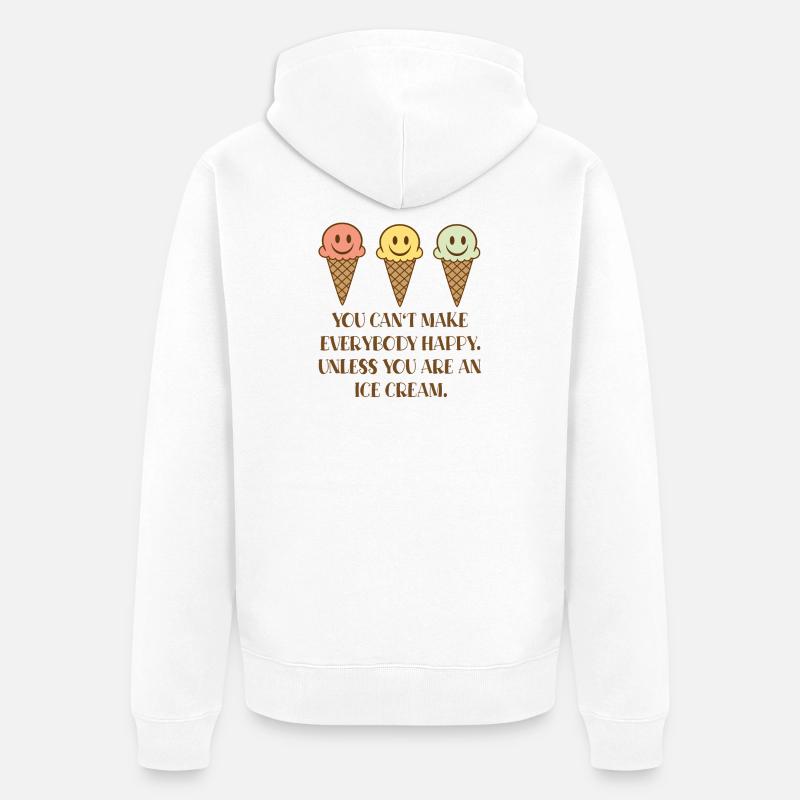 Glace - Veste à capuche bio Premium Unisexe - blanc