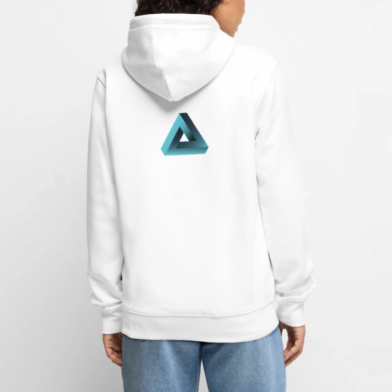 illusion optical illusion triangle nerd geek tri Unisex Premium Organic Zip Hoodie