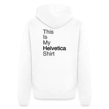 Typografie Shirt Grafikdesign Geschenkindee - Unisex Premium Bio Zip Hoodie - Weiß - Hinten - Thijin (182cm)