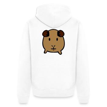 guinea pig - Unisex Premium Organic Zip Hoodie - white - Back - Thijin (182cm)