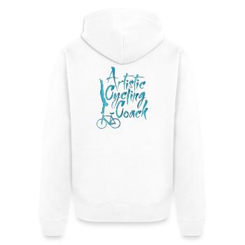 Artistic Cycling, Artistic Cycling, Indoor Cycling, Coach - Unisex Premium Organic Zip Hoodie - white - Back - Thijin (182cm)