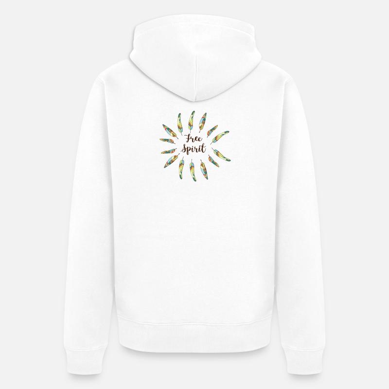 libre - Veste à capuche bio Premium Unisexe - blanc