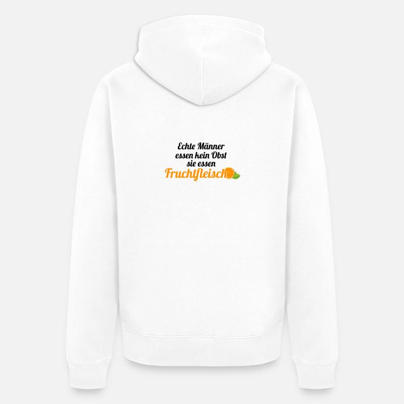 Obst Früchte Geschenkidee Früchte Funsprüche Obst - Unisex Premium Bio Zip Hoodie - Weiß