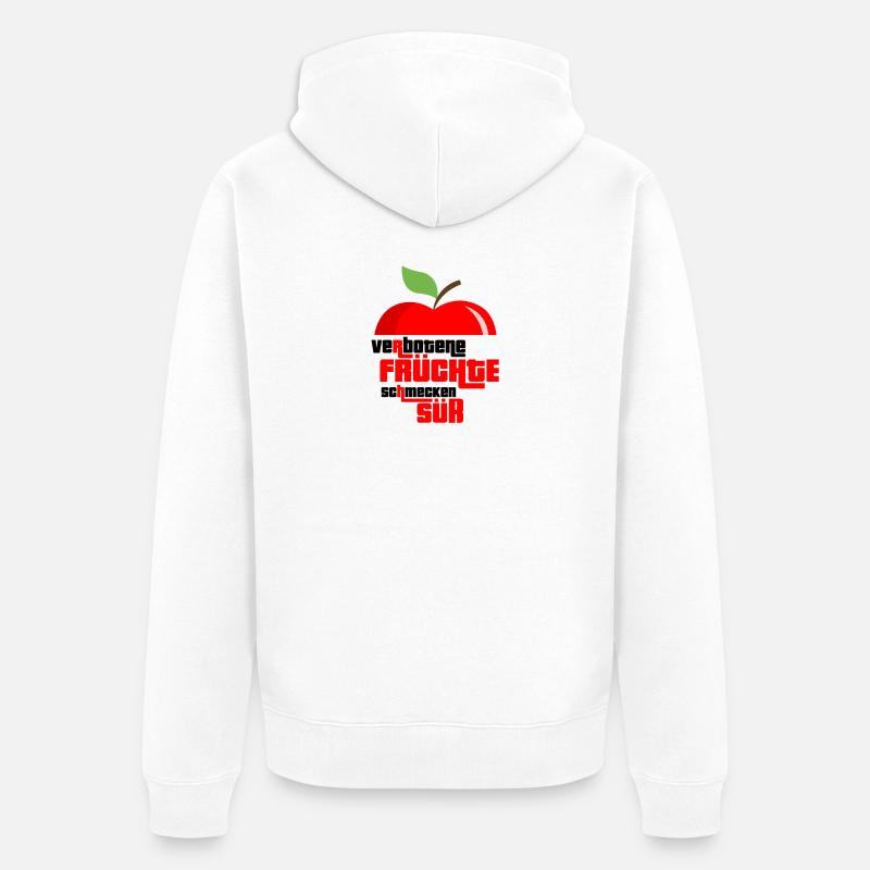 Obst Früchte Geschenkidee Früchte Funsprüche Obst - Unisex Premium Bio Zip Hoodie - Weiß
