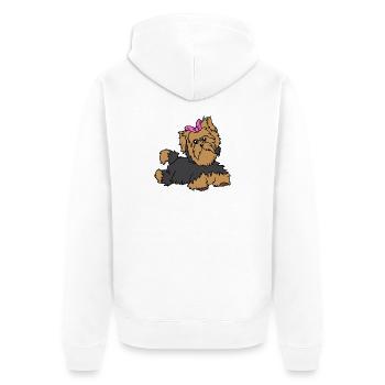 drôles animaux plantes fruits légumes motifs enfants - Veste à capuche bio Premium Unisexe - blanc - Dos - Thijin (182cm)