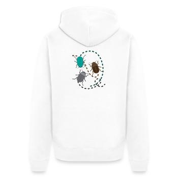 lustige Tiere Pflanzen Obst Gemüse Kindermotive - Unisex Premium Bio Zip Hoodie - Weiß - Hinten - Thijin (182cm)