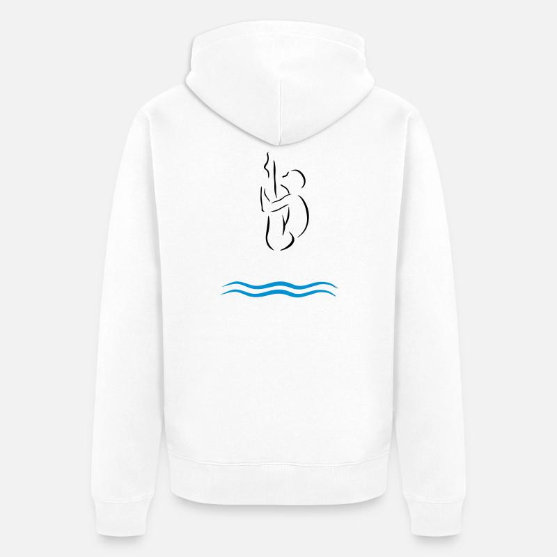Saut de tour - Veste à capuche bio Premium Unisexe - blanc