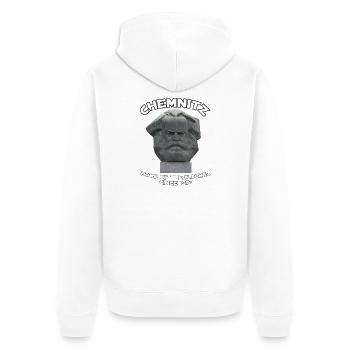 Chemnitz home of the Nichel - Veste à capuche bio Premium Unisexe - blanc - Dos - Thijin (182cm)