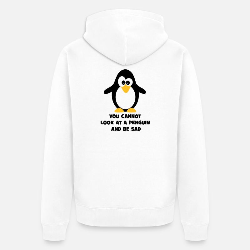 Pingouin - Veste à capuche bio Premium Unisexe - blanc