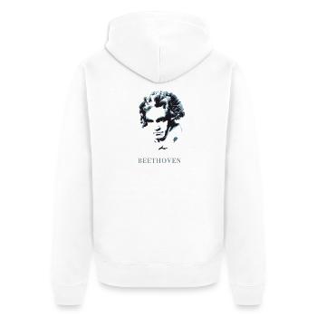 beethoven eccentric genius music deaf composer f - Unisex Premium Organic Zip Hoodie - white - Back - Thijin (182cm)