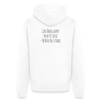 Good Things Happen When You Smile Or Naked - Veste à capuche bio Premium Unisexe - blanc - Dos - Thijin (182cm)