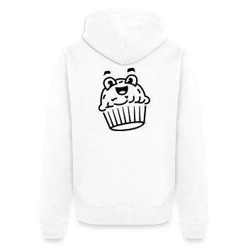 Cupcake - Unisex Premium Organic Zip Hoodie - white - Back - Thijin (182cm)