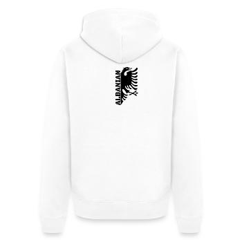 Albanien Flagge "Albanian" - Unisex Premium Bio Zip Hoodie - Weiß - Hinten - Thijin (182cm)