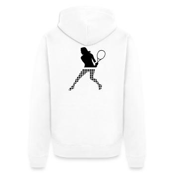 tennis_2 - Veste à capuche bio Premium Unisexe - blanc - Dos - Thijin (182cm)