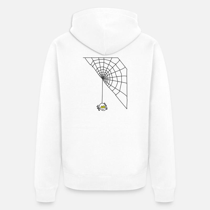 Spinne - Unisex Premium Bio Zip Hoodie - Weiß
