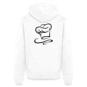 Chef hat, i love cooking. - Unisex Premium Organic Zip Hoodie - white - Back - Thijin (182cm)